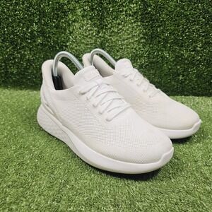 Kizik Athens Triple White Knit Athletic Slip On Comfort Sneakers Womens 8.5